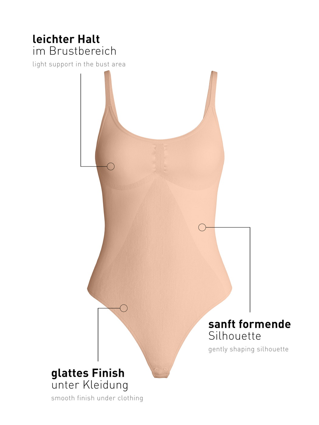 Femme - Body gainant en Polyamide de couleur Rose, Unicolore, de la série Seamless Shape de CALIDA