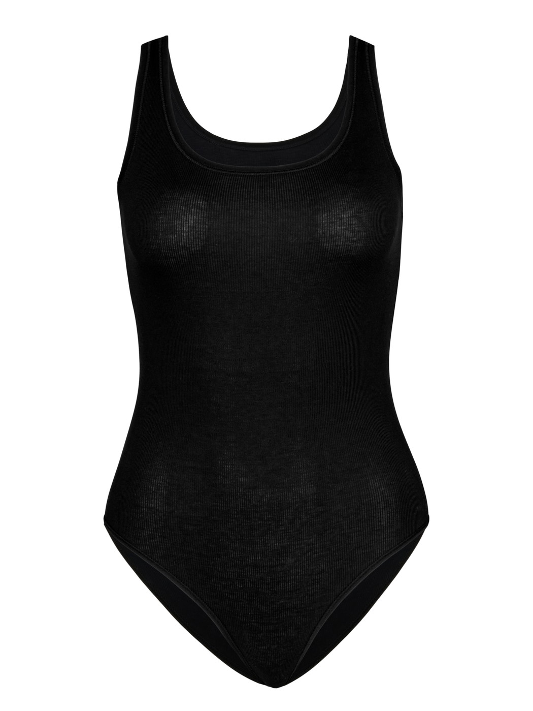 Women - Bodysuit without opening made of Cotton in Black, Unicoloured, from the Iconics series by CALIDA