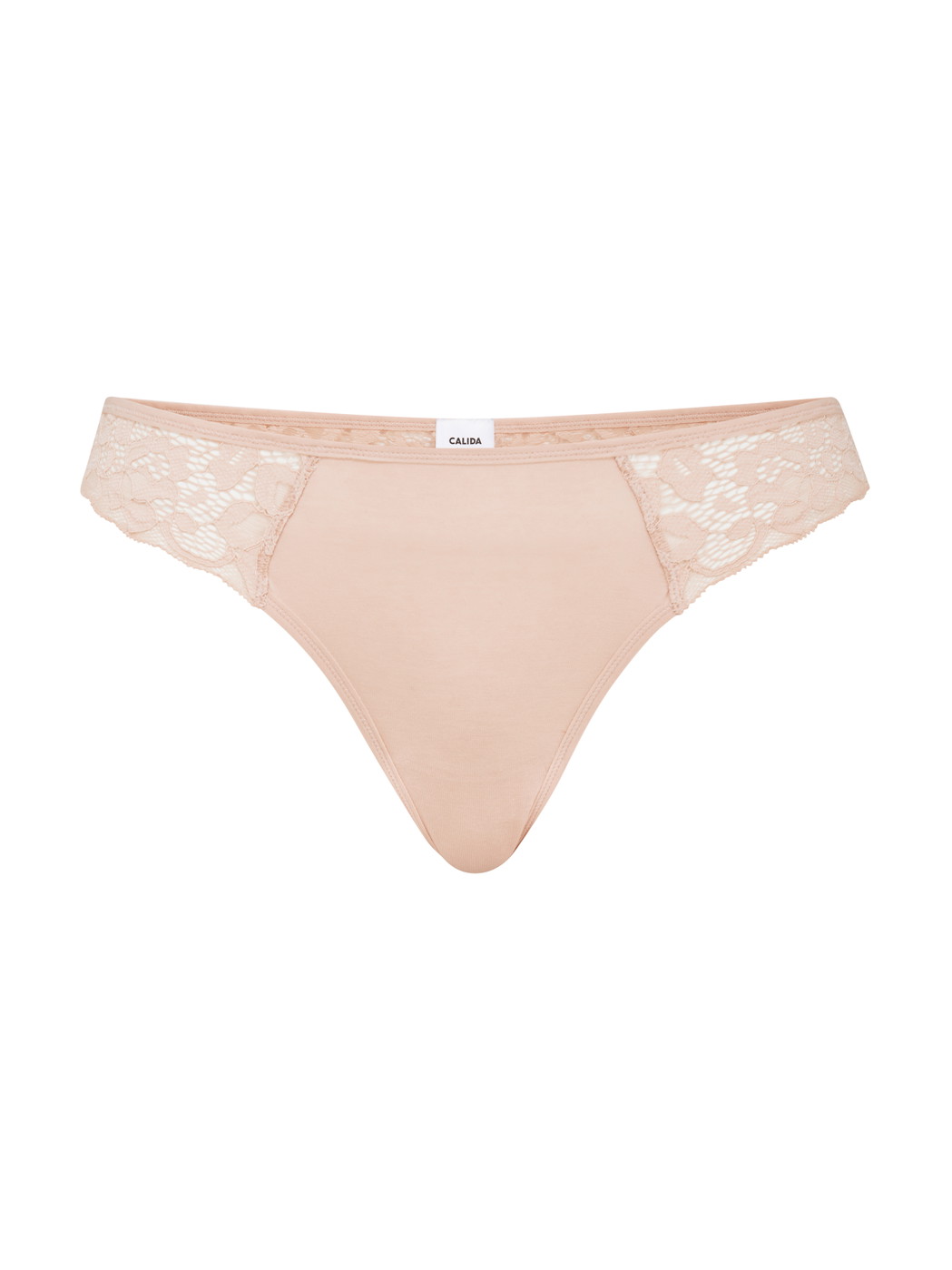 Damen - String, low cut aus Baumwolle in Beige, Spitze aus Serie Natural Comfort Lace von CALIDA