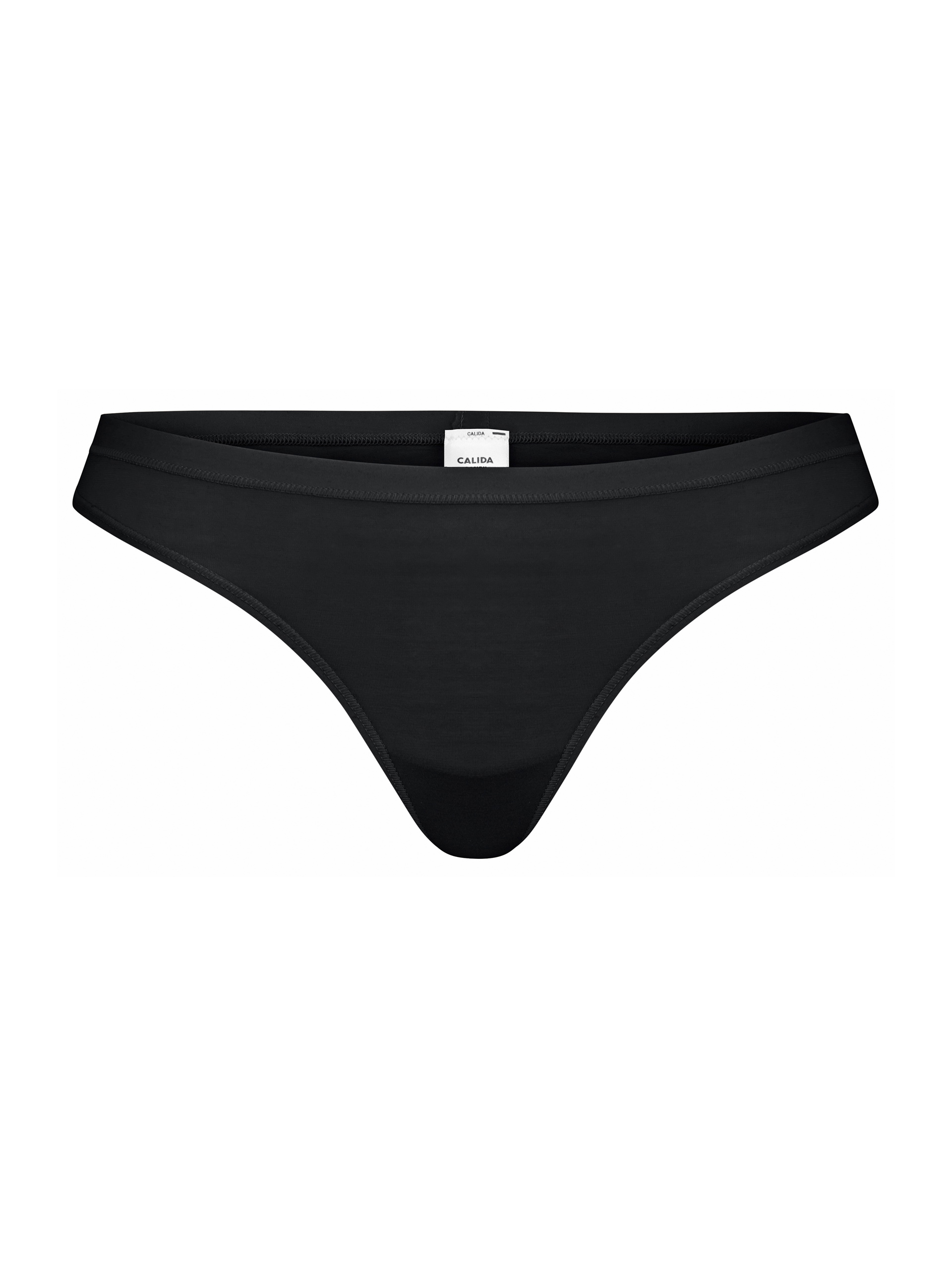 Damen - String, low cut aus Baumwolle in Schwarz, Einfarbig aus Serie Natural Comfort von CALIDA