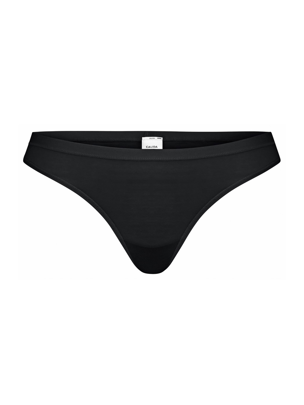 Women - String made of Cotton in Black, Unicoloured, from the Natural Comfort series by CALIDA