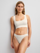 Women model is wearing String made of Modal in White, Unicoloured from the Seamless Natural series by CALIDA, Outfit