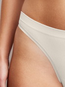Women model is wearing String made of Modal in White, Unicoloured from the Seamless Natural series by CALIDA, Detail