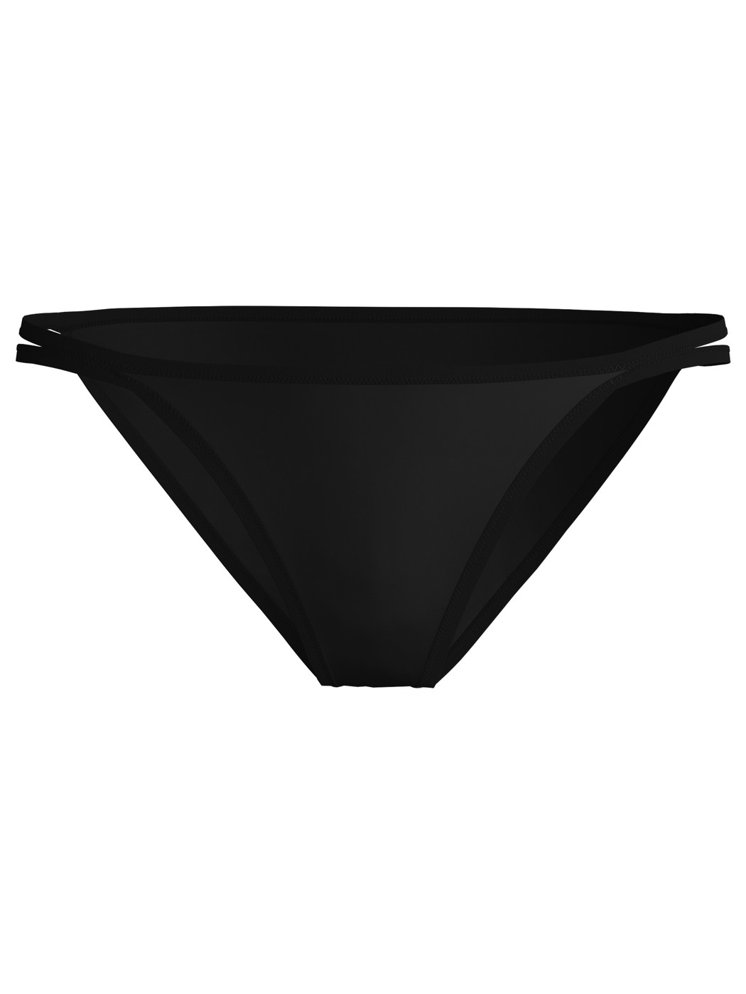 Women - Low Cut Tanga Brief made of Polyamide in Black, Unicoloured, from the Sleek Skin series by CALIDA