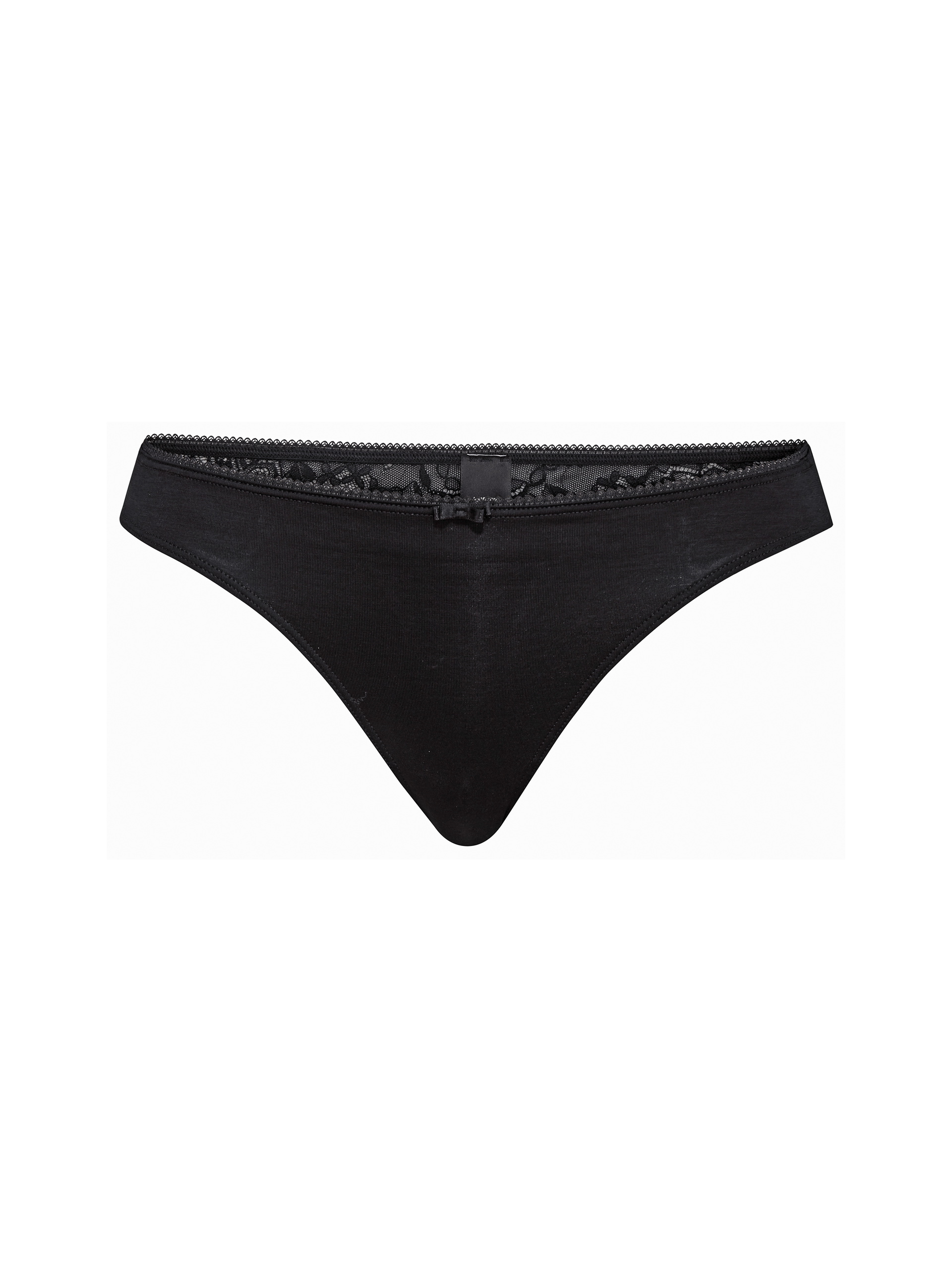 Damen - String, low cut aus Baumwolle in Schwarz, Spitze aus Serie Sensual Secrets von CALIDA