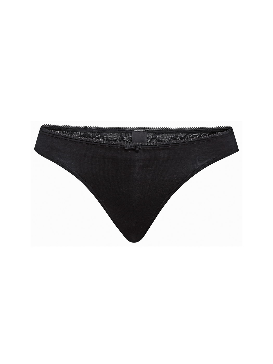 Damen - String, low cut aus Baumwolle in Schwarz, Spitze aus Serie Sensual Secrets von CALIDA