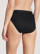 Le mannequin Femme porte le/la  en 100% coton de couleur Noir, Unicolore, de la série Light Duo de CALIDA, Vue arrière