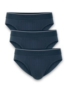 Multipack Herren - Slip, 3er-Pack aus Baumwolle in Blau, Einfarbig aus Serie Pure & Style von CALIDA