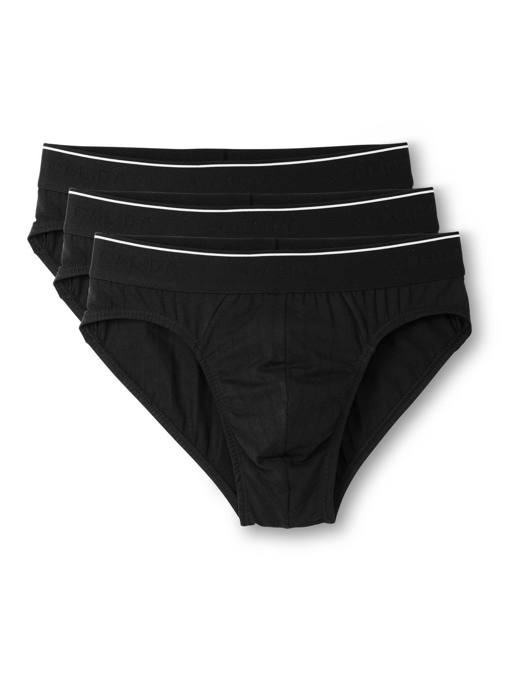 Multipack Herren - Slip, 3er-Pack aus Baumwolle in Schwarz, Einfarbig aus Serie Pure & Style von CALIDA