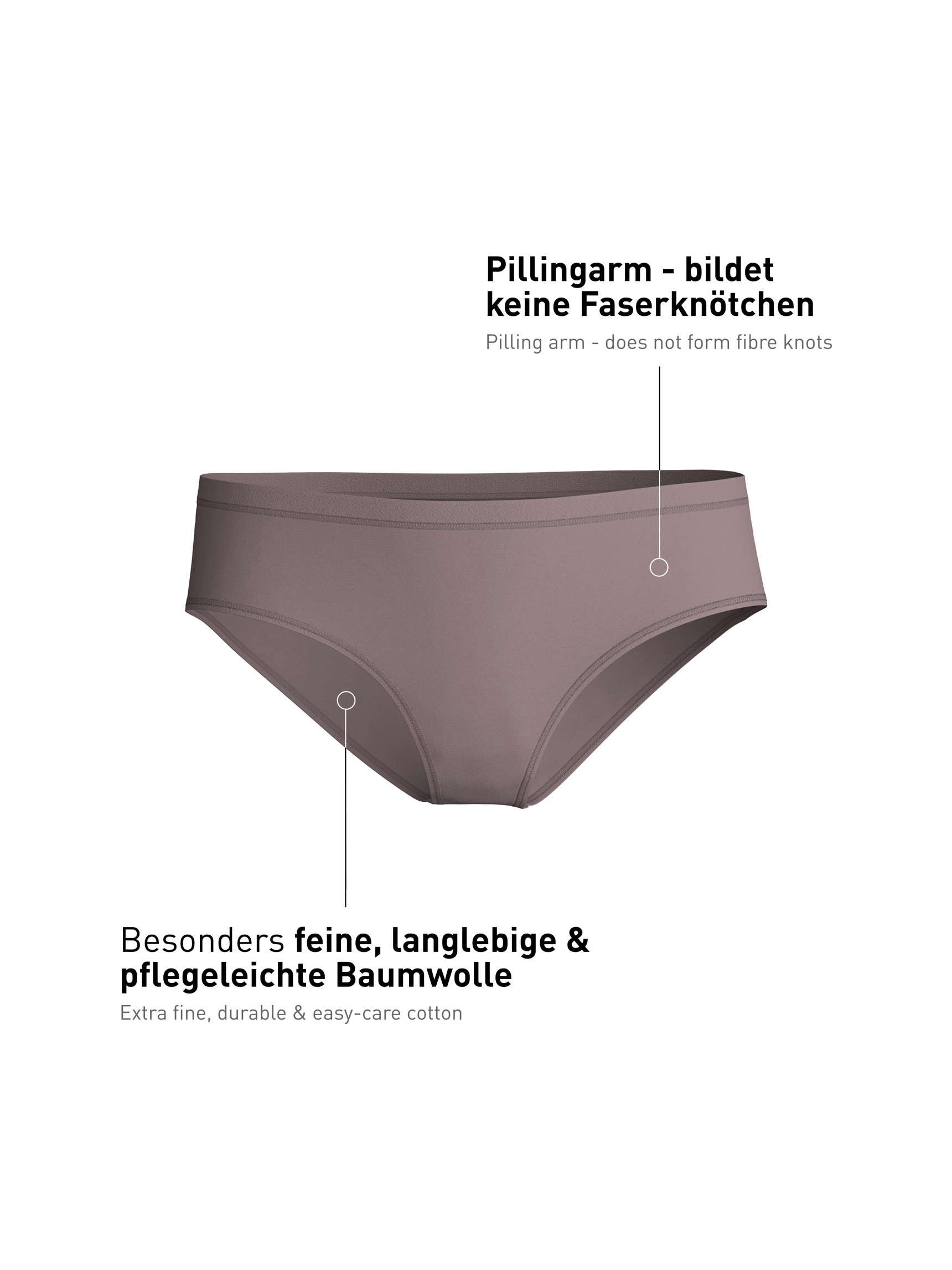 Women - Brief, regular cut made of Cotton in Brown, Unicoloured, from the Natural Comfort series by CALIDA