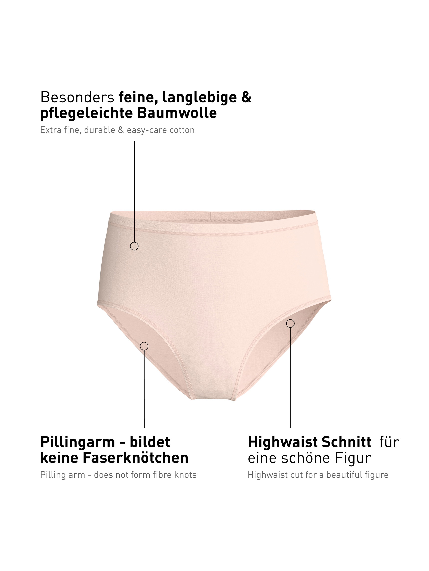 Women - Brief made of Cotton in Pink, Unicoloured, from the Natural Comfort series by CALIDA