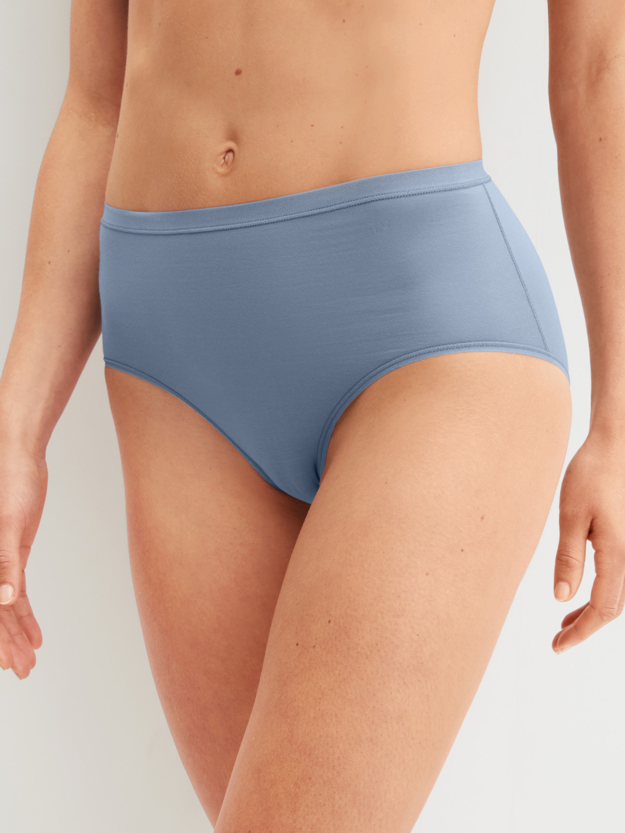CALIDA Natural Comfort Slip, high waistfür Damen, XS, Blau, Natürlich weich und komfortabel – mit schmeichelndem High-Waist-Schnitt