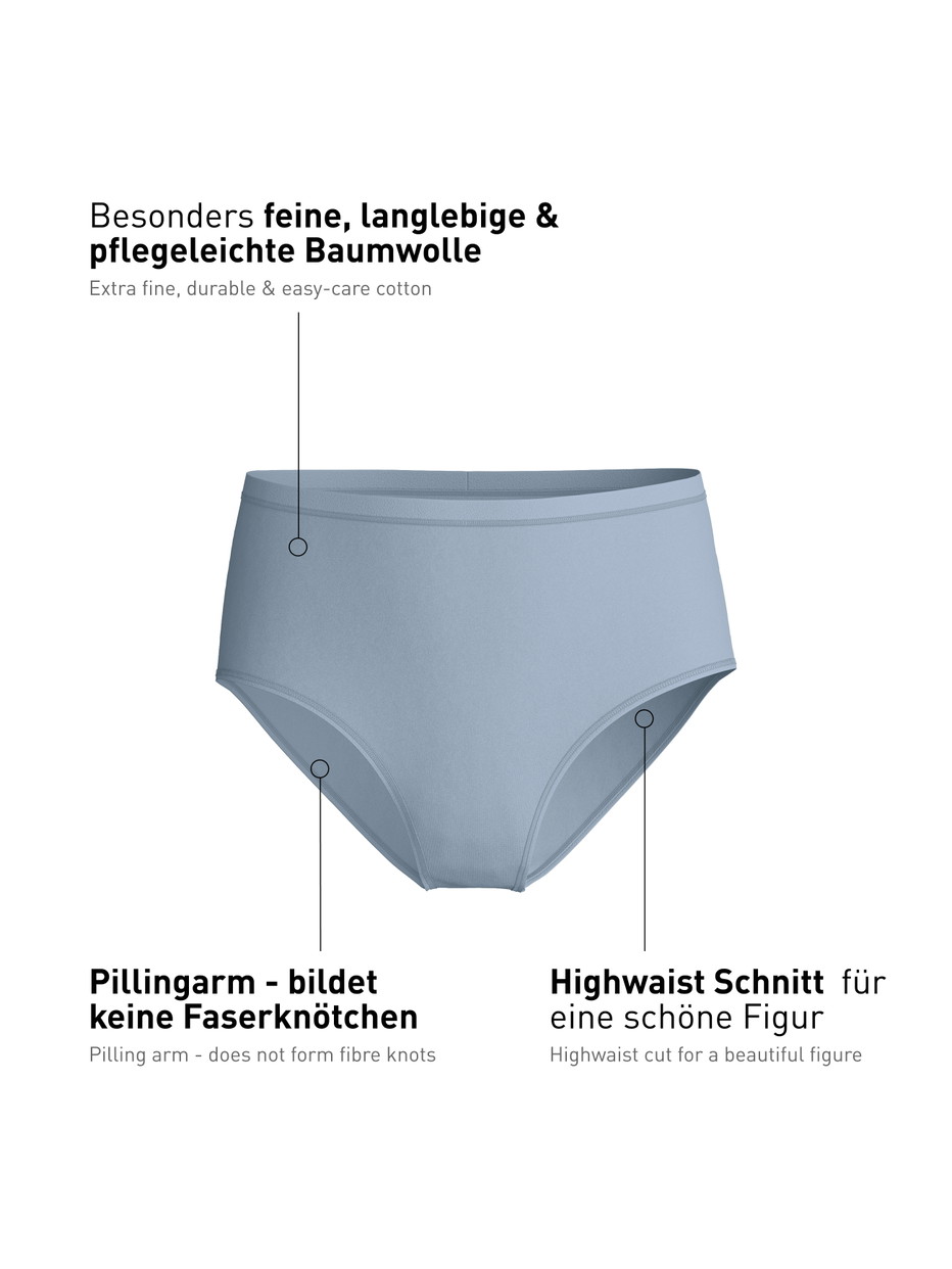Donna - Slip in Swiss+Cotton di colore Grigio, Tinta unita, della serie Natural Comfort di CALIDA