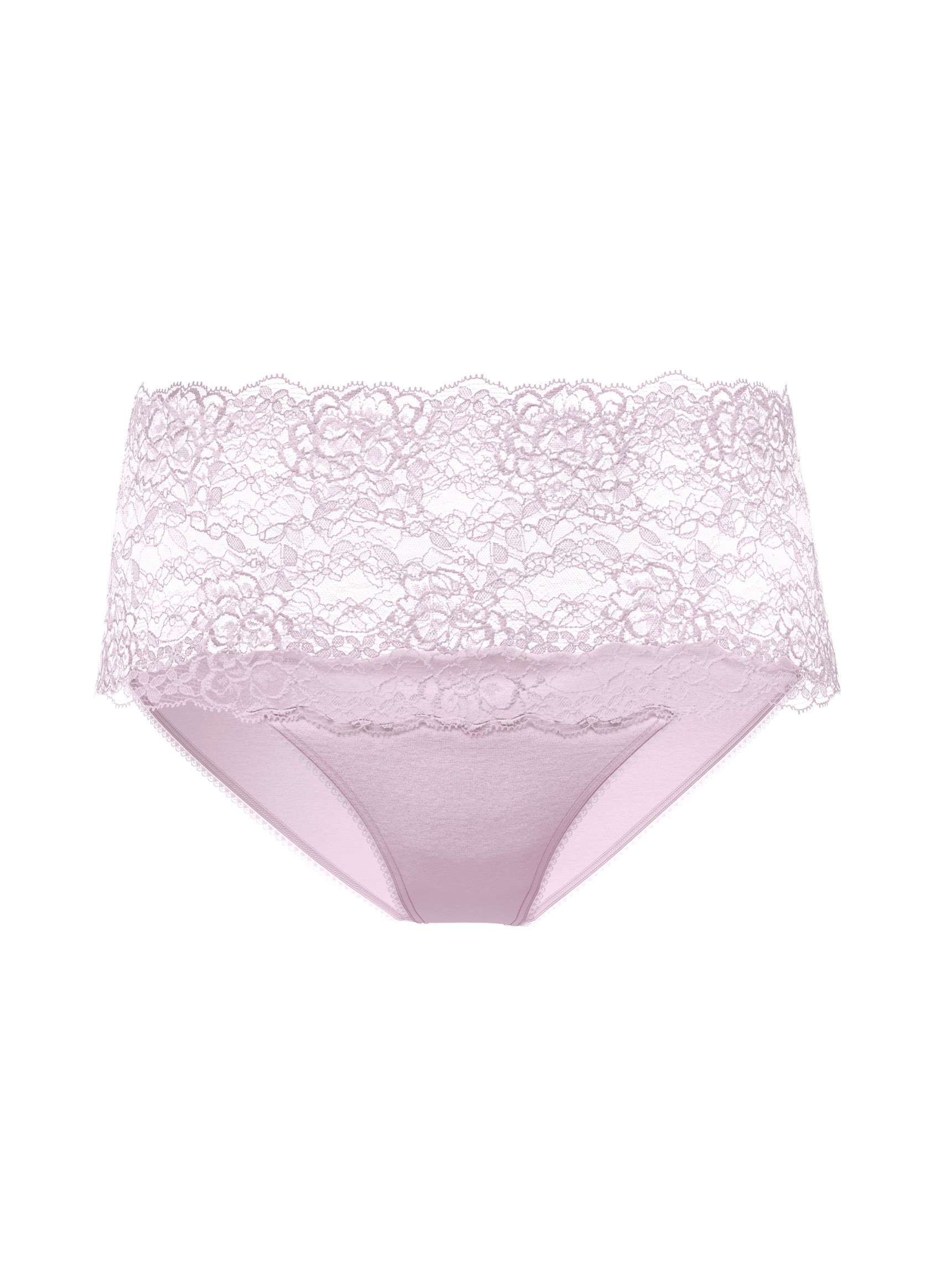 Women - High-waisted briefs with lace waistband made of Cotton in Pink, Lace, from the Sensual Secrets series by CALIDA