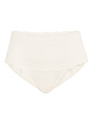 Damen - Slip mit Spitzenbund, high waist aus Baumwolle in Weiß, Spitze aus Serie Sensual Secrets von CALIDA