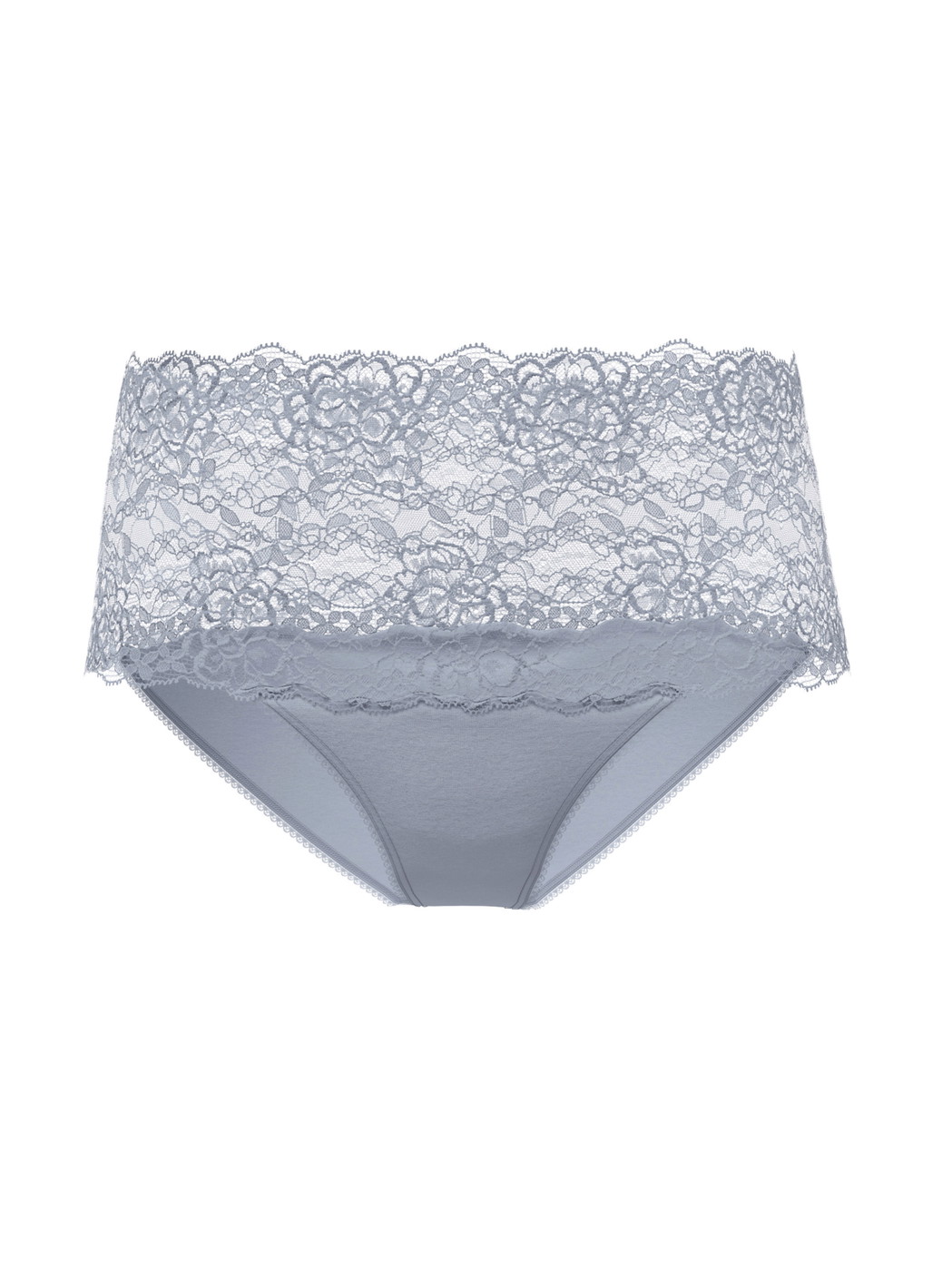 Women - High-waisted briefs with lace waistband made of Lace in Grey, Lace, from the Sensual Secrets series by CALIDA