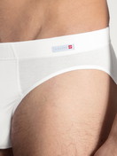 Homme - Mini slip en Coton de couleur Blanc, Unicolore, de la série Evolution de CALIDA, Détail