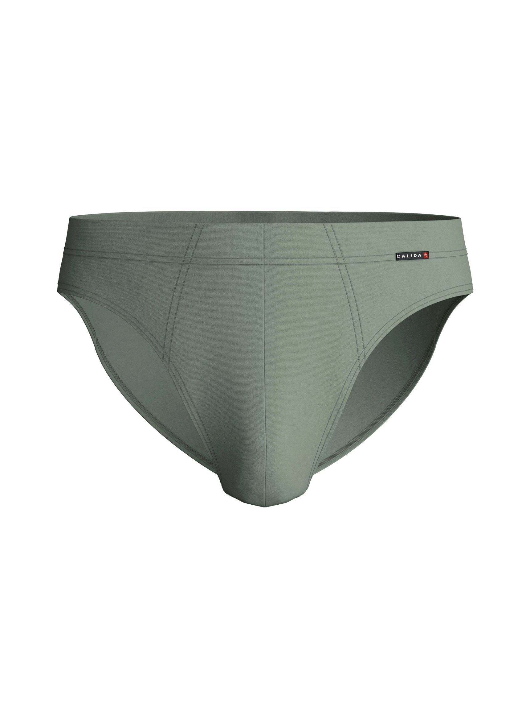 Homme - Mini slip en Coton de couleur Vert, Unicolore, de la série Evolution de CALIDA