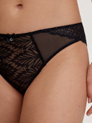 Women model is wearing Brief made of Viscose in Black, Lace from the Seduction Lace series by CALIDA, Detail