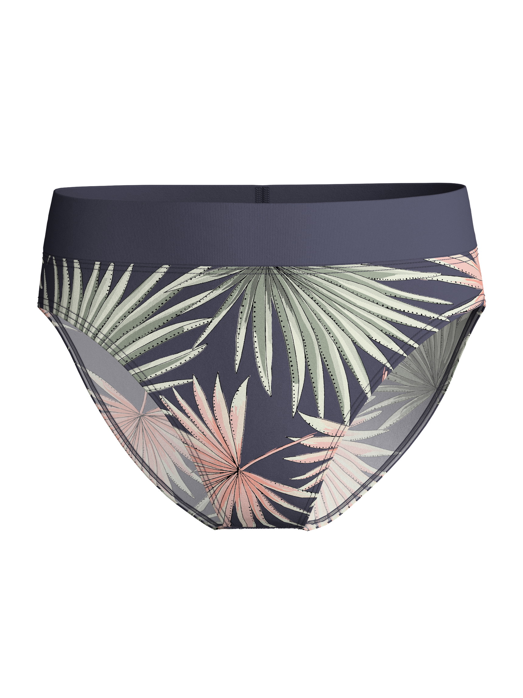 Donna - Slip, high waist in Cotone di colore Grigio, Floreale, della serie Elastic Trend di CALIDA