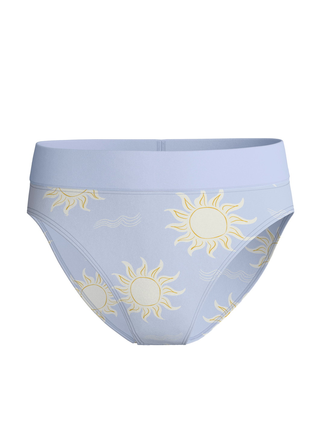 Damen - Slip mit Softbund, high waist aus Baumwolle in Blau, Motiv aus Serie EDITION 85 von CALIDA