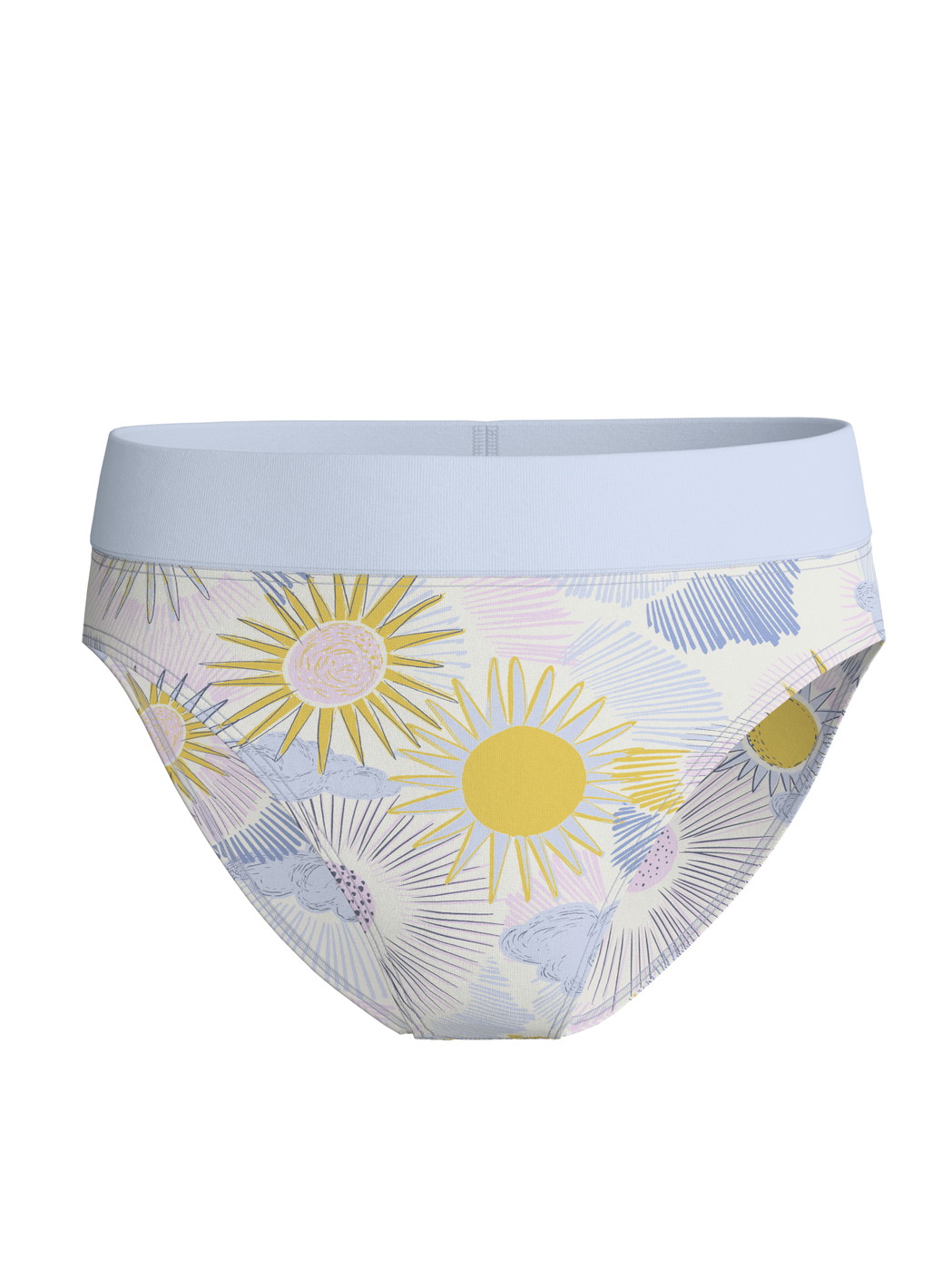 Women - Brief, high waist made of Cotton in Blue, Patterned, from the EDITION 85 series by CALIDA