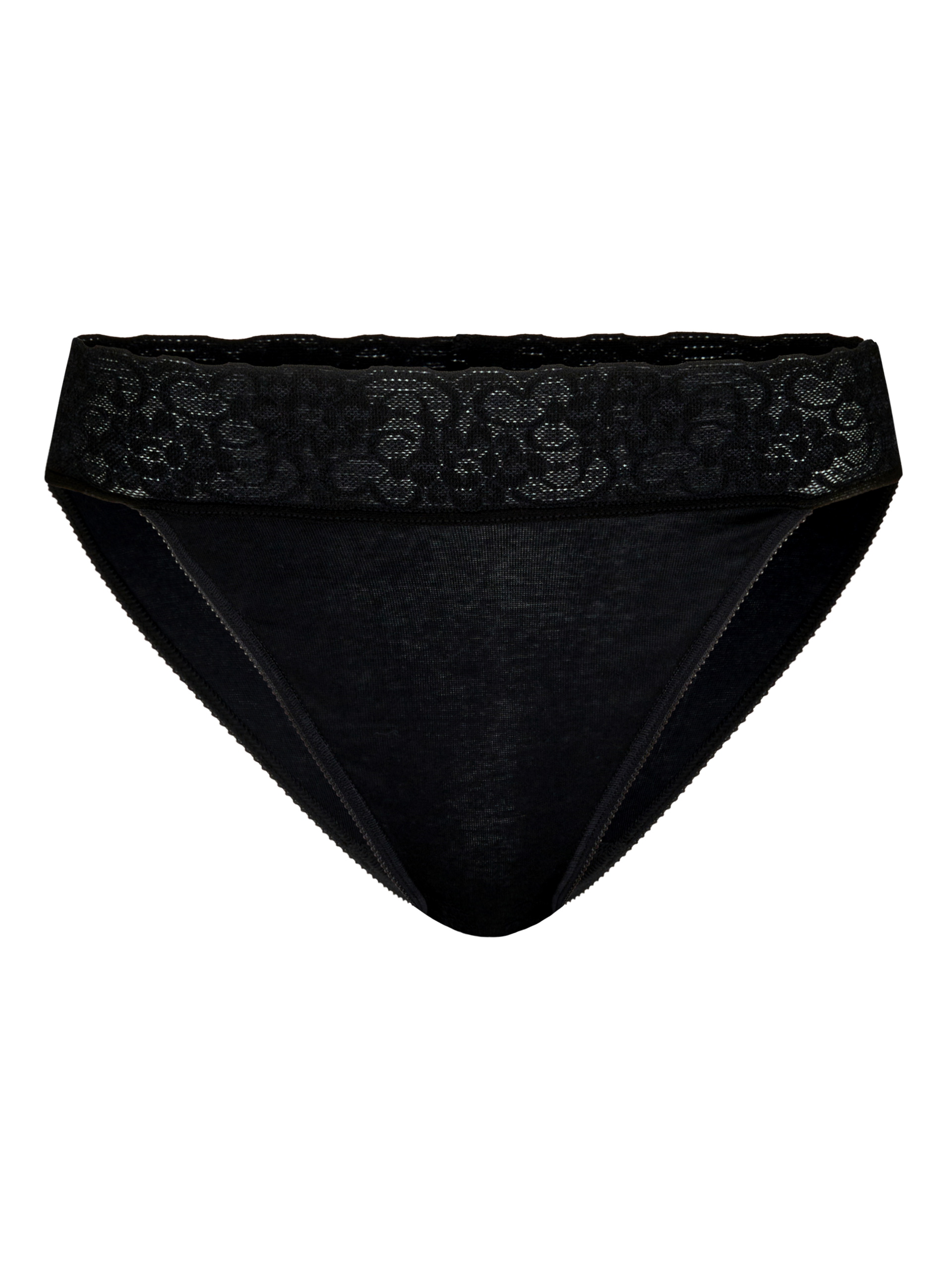 Women - Tanga made of 100% Cotton in Black, Lace, from the Iconics series by CALIDA
