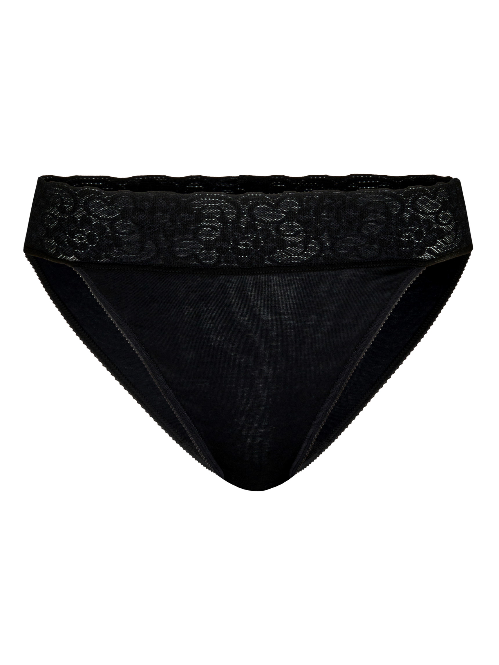 Women - Tanga made of 100% Cotton in Black, Lace, from the Iconics series by CALIDA