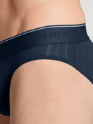 Herren - Mini-Slip, Elastikbund aus Baumwolle in Blau, Einfarbig aus Serie Pure & Style von CALIDA, Detail
