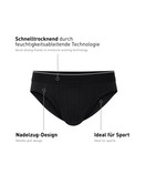 Uomo - Mini slip in Cotone di colore Nero, Tinta unita, della serie Pure & Style di CALIDA