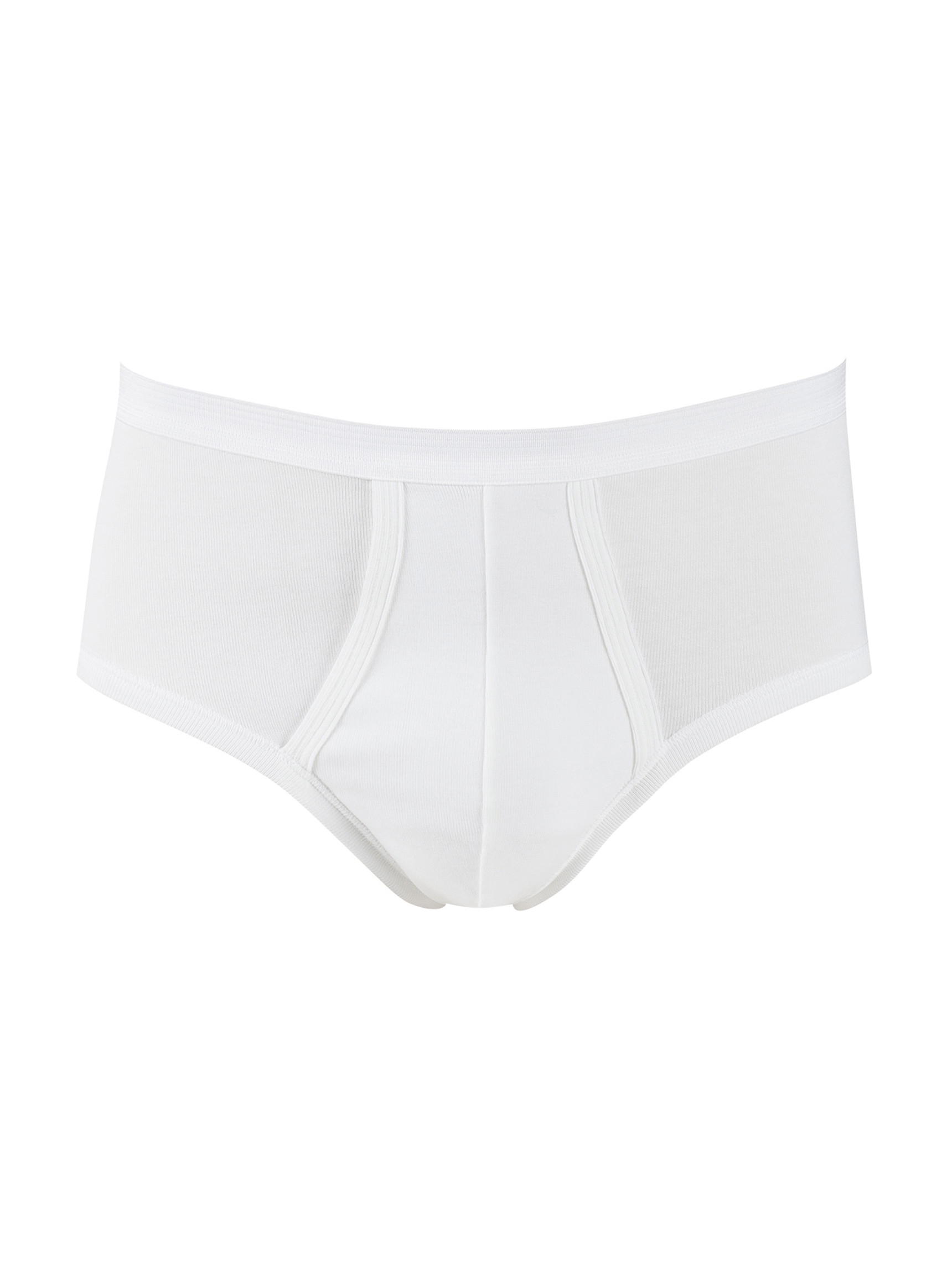 Uomo - Classic slip con apertura in 100% cotone di colore Bianco, Tinta unita, della serie Twisted Cotton di CALIDA
