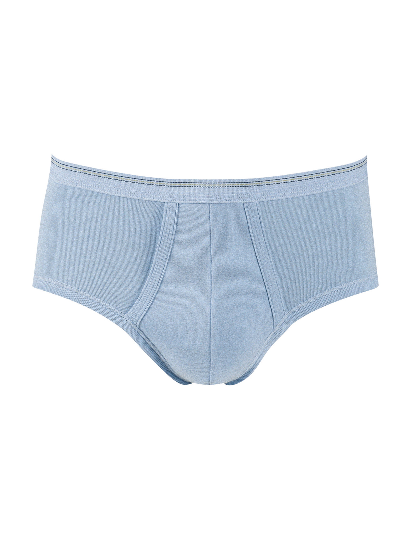 Herren - Slip mit Eingriff und Elastikbund aus 100% Baumwolle in Blau, Einfarbig aus Serie Twisted Cotton von CALIDA