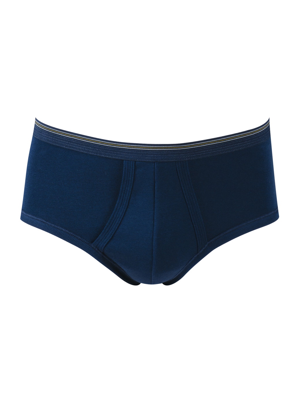 Herren - Slip mit Eingriff und Elastikbund aus 100% Baumwolle in Blau, Einfarbig aus Serie Twisted Cotton von CALIDA