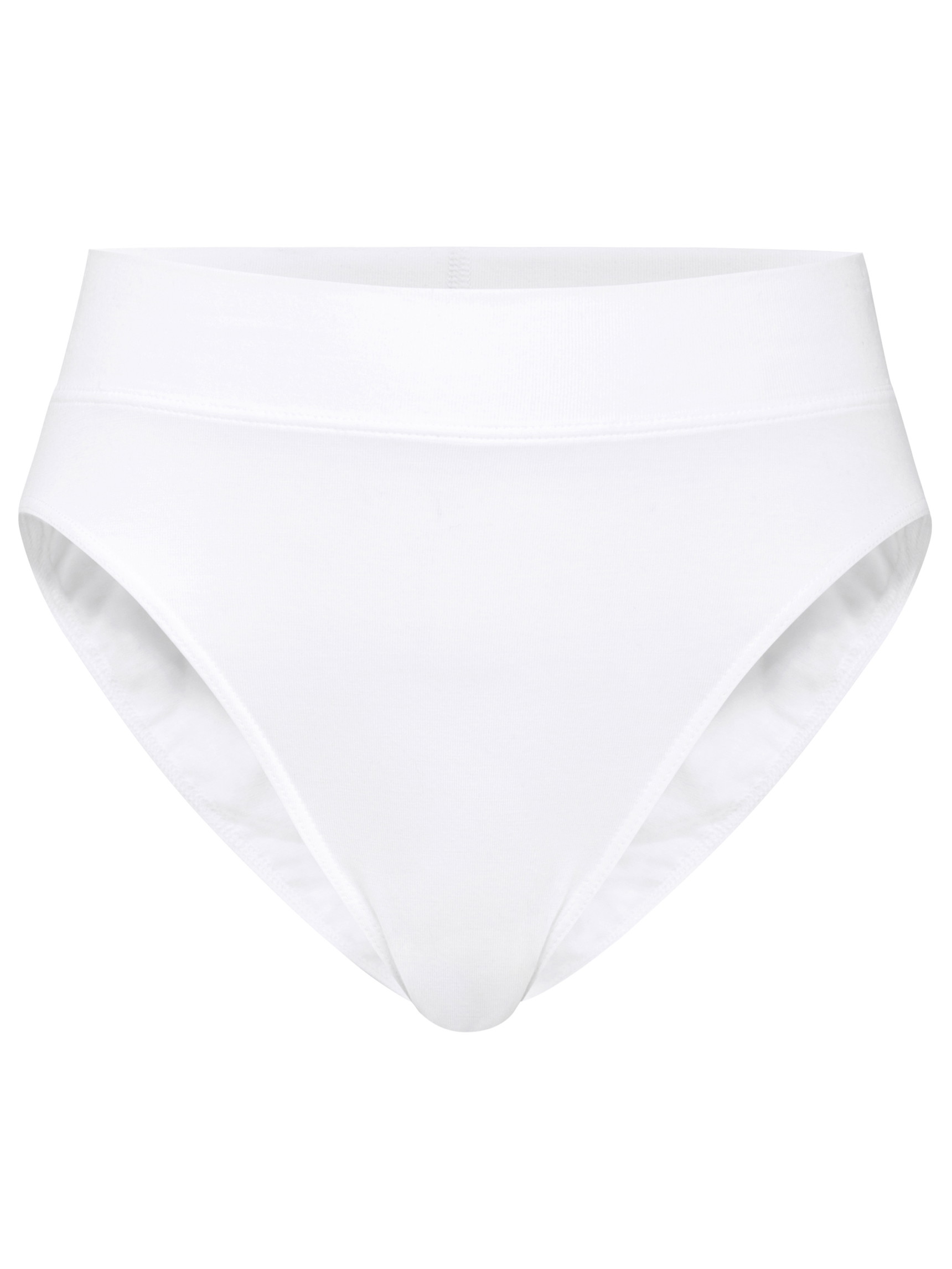 Damen - Slip mit Softbund, high waist aus Baumwolle in Weiß, Einfarbig aus Serie Elastic von CALIDA