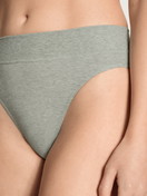 Femme - Culotte taille haute en Coton de couleur Gris, Unicolore, de la série Elastic de CALIDA, Détail