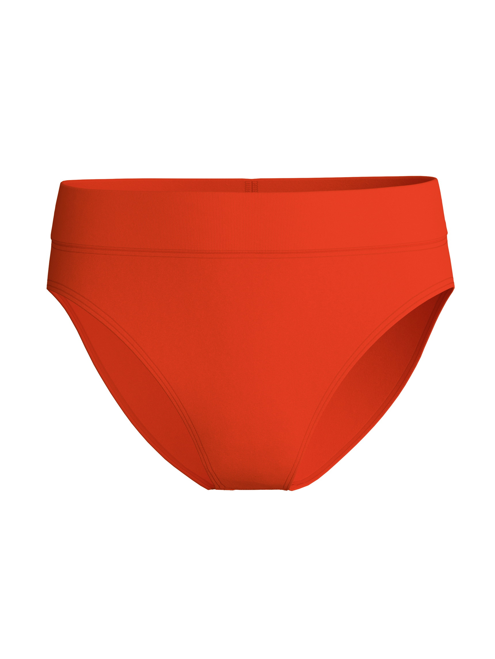Femme - Culotte taille haute en Coton de couleur Rouge, Unicolore, de la série Elastic de CALIDA