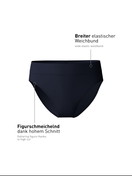 Women - Brief, high waist made of Cotton in Blue, Unicoloured, from the Elastic series by CALIDA