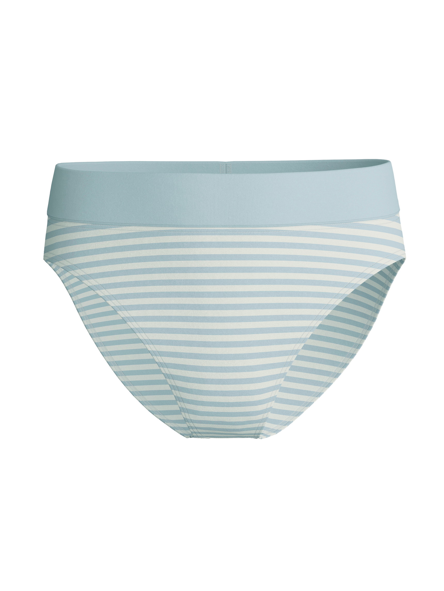 Donna - Slip, high waist in Cotone di colore Turchese, A righe, della serie Elastic di CALIDA