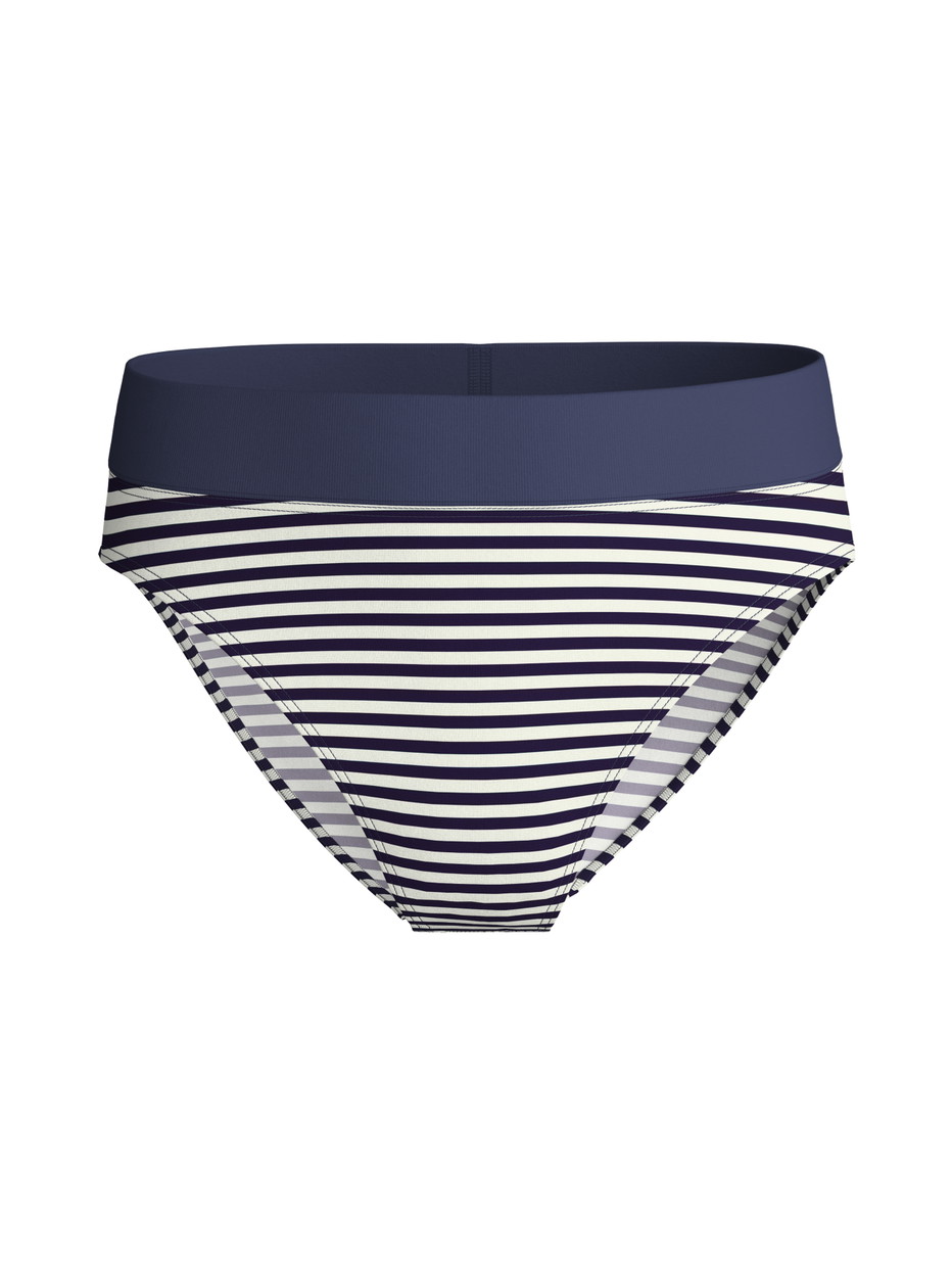 Femme - Culotte en Coton de couleur Bleu, Rayée, de la série Elastic Special de CALIDA