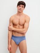 Men model is wearing Brief made of Cotton in Grey, Unicoloured from the Cotton Code series by CALIDA, Front view