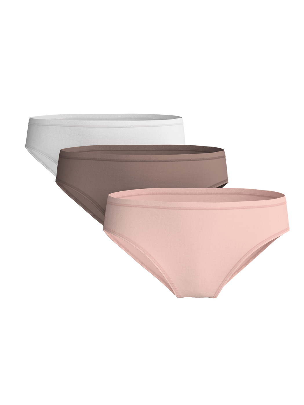 Damen - Slip, 3er-Pack aus Polyamid in Braun, Einfarbig aus Serie Eco Sense Special von CALIDA
