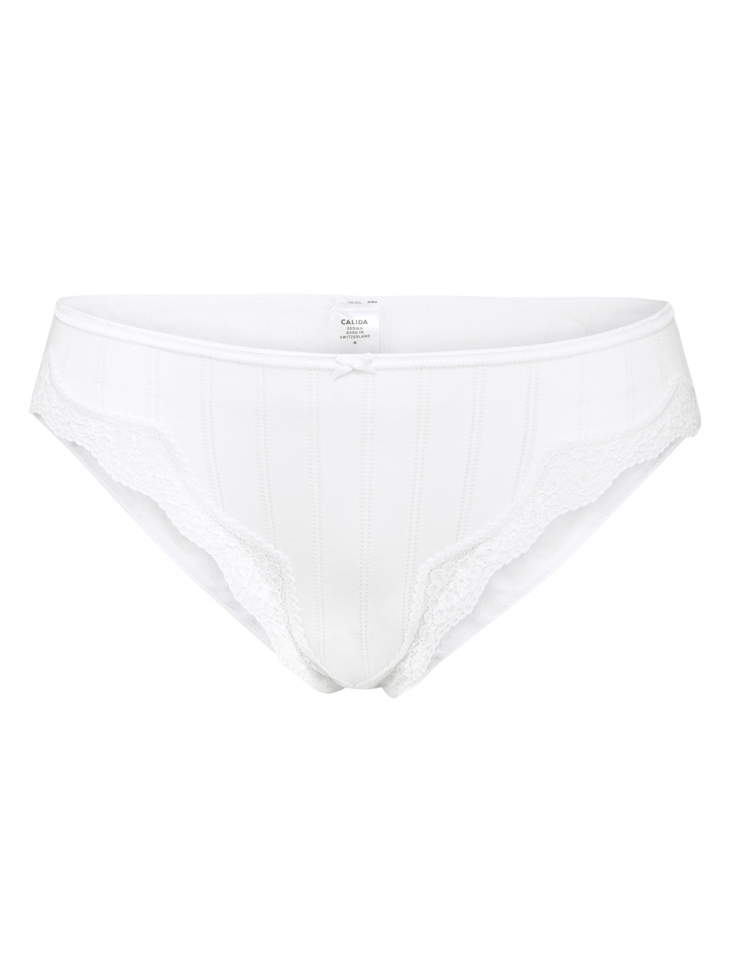 Femme - Culotte, regular cut en Coton de couleur Blanc, Dentelle, de la série Etude Toujours de CALIDA