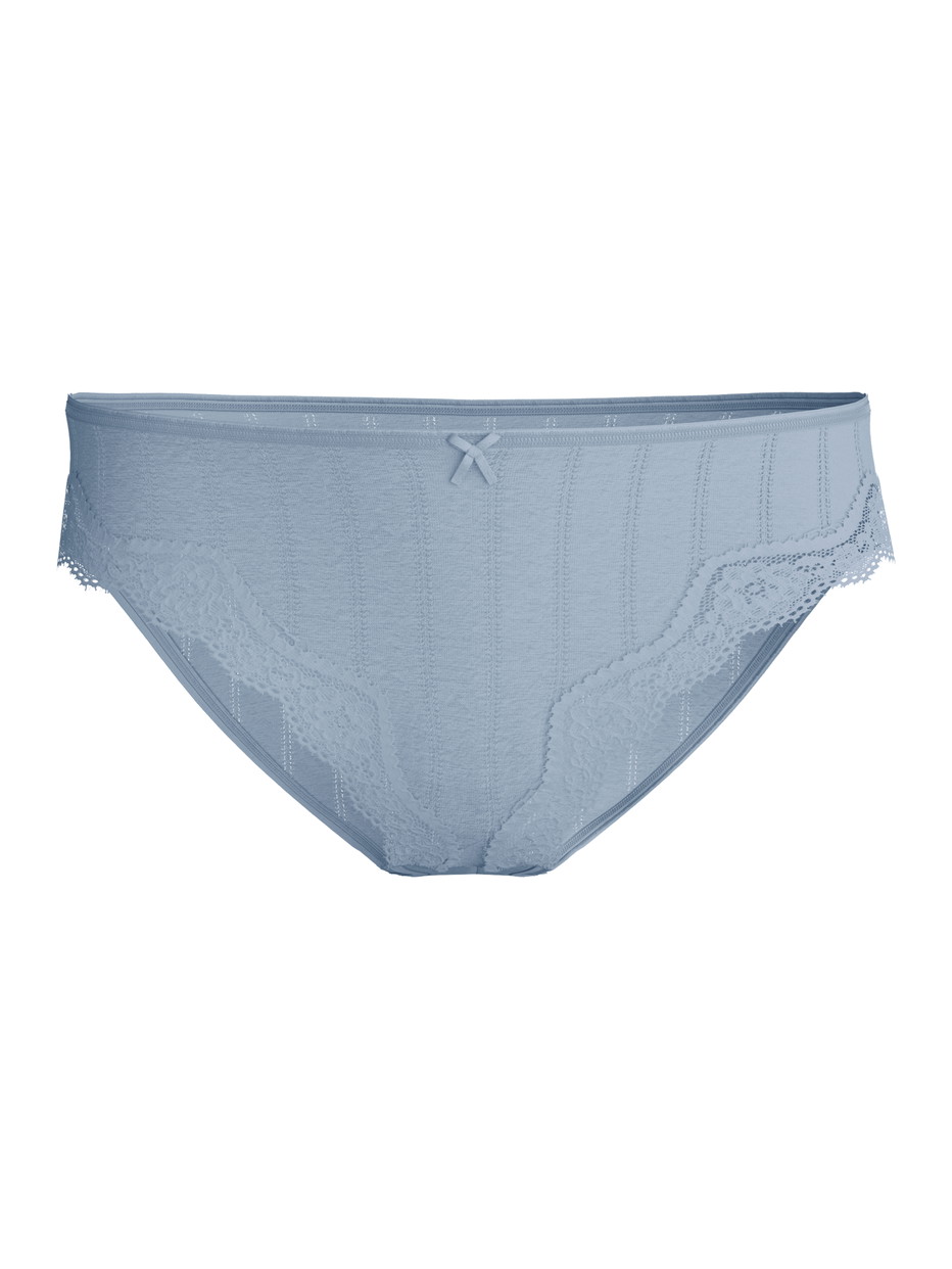 Women - Brief, regular cut made of Cotton in Blue, Lace, from the Etude Toujours series by CALIDA