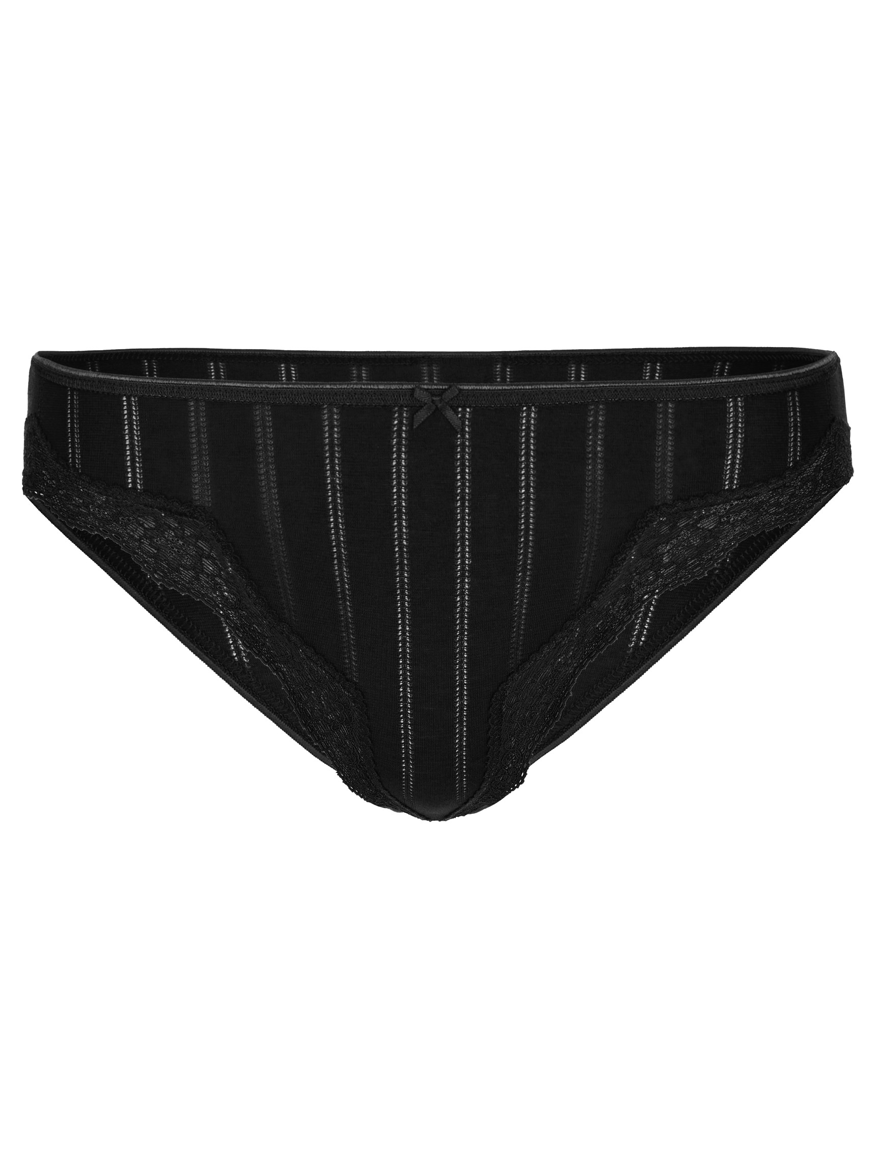 Donna - Slip, regular cut in Cotone di colore Nero, Pizzo, della serie Etude Toujours di CALIDA