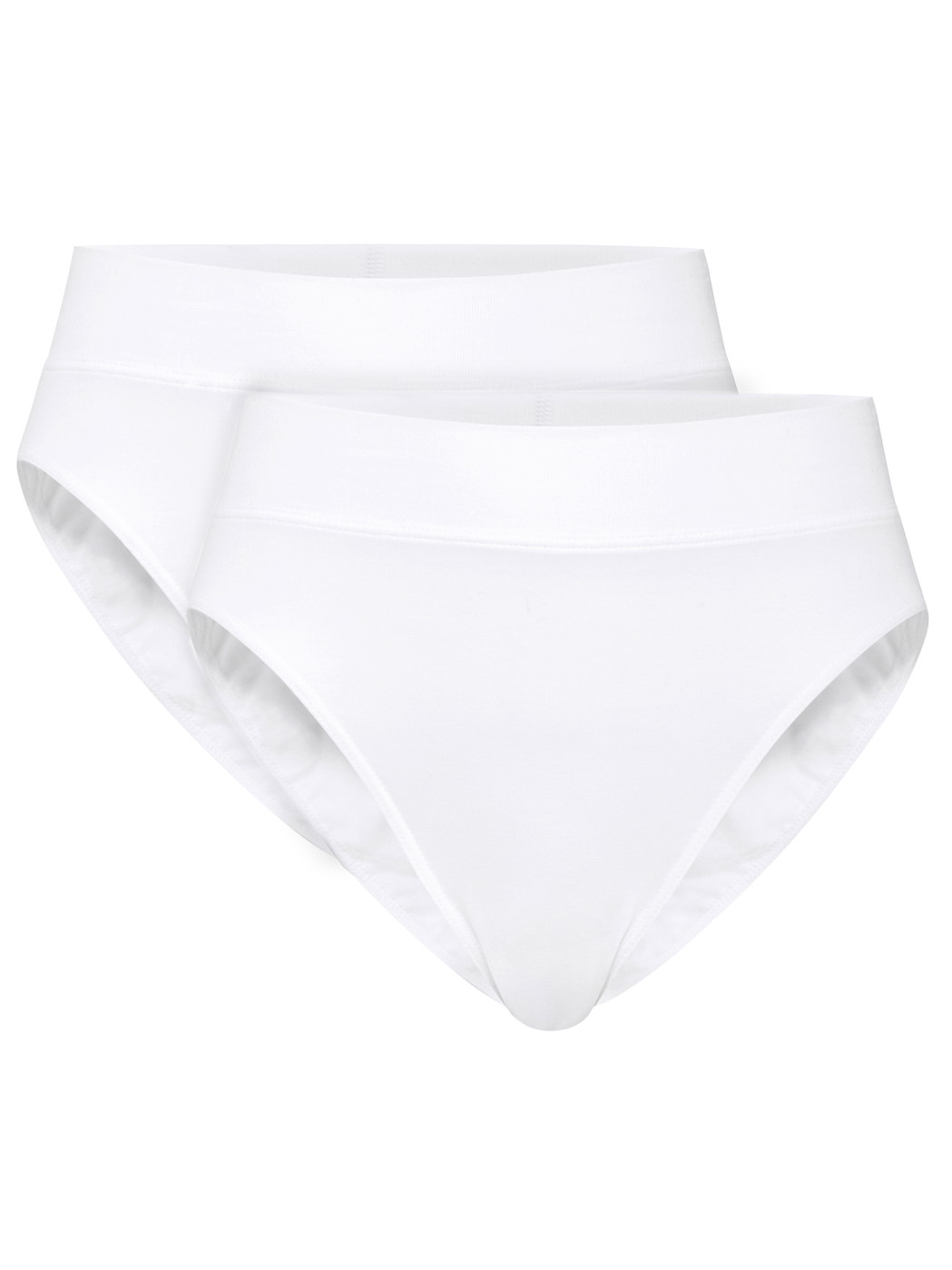 Multipack Femme - Slip taille haute, lot de 2 en Coton de couleur Blanc, Unicolore, de la série Elastic Duopack de CALIDA
