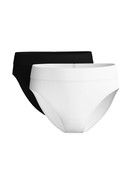 Multipack Femme - Slip taille haute, lot de 2 en Coton de couleur Noir, Unicolore, de la série Elastic Duopack de CALIDA