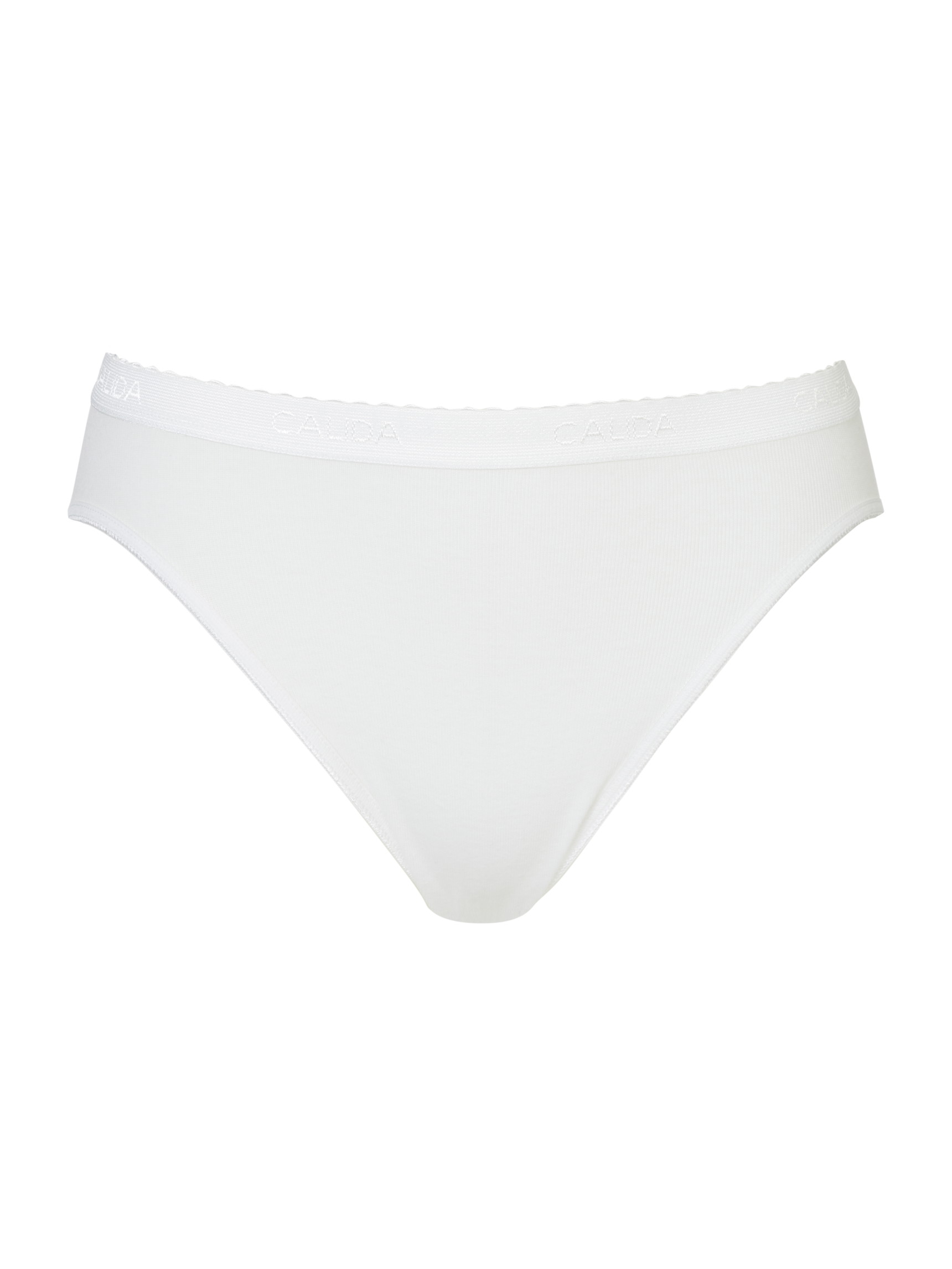 Femme - Culotte en 100% coton de couleur Blanc, Unicolore, de la série Iconics de CALIDA