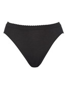 Femme - Culotte en 100% coton de couleur Noir, Unicolore, de la série Iconics de CALIDA