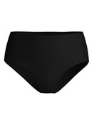 Women - Seamless Clean-Cut Midi Brief made of Polyamide in Black, Unicoloured, from the Sleek Skin series by CALIDA