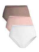 Multipack Femme - slips taille haute, lot de 3 en Polyamide de couleur Marron, Unicolore, de la série Eco Sense Special de CALIDA